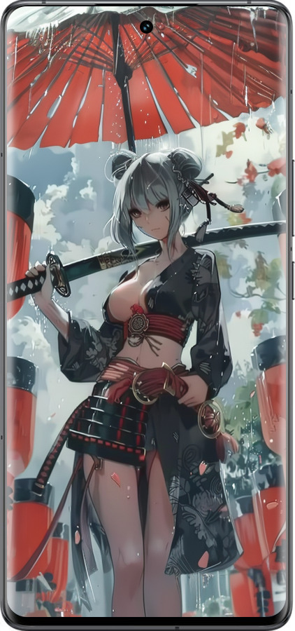 Силиконовый чехол Гейша-воин для Vivo IQOO 12 PRO - 6124u-3420 изображение 