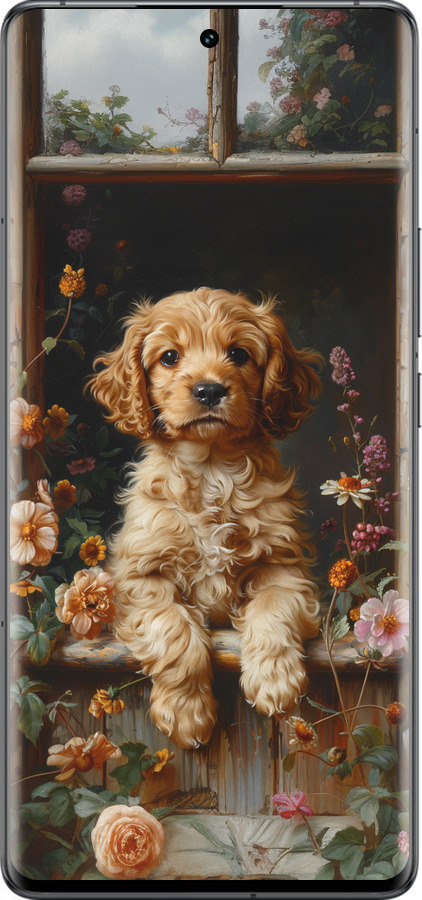 Силиконовый чехол Щенок cocker spaniel для Vivo IQOO 12 PRO - 6136u-3420 изображение 