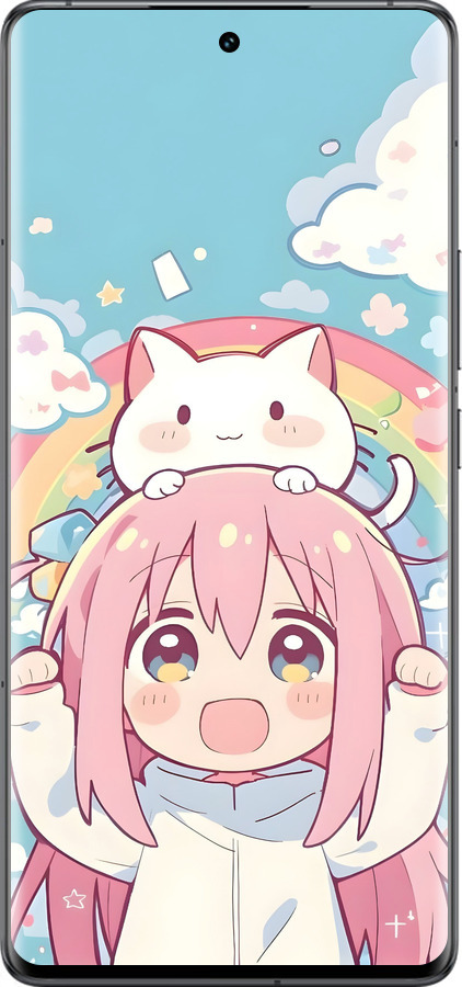 Силиконовый чехол Девочка аниме радуга для Vivo IQOO 12 PRO - 6304u-3420 изображение 