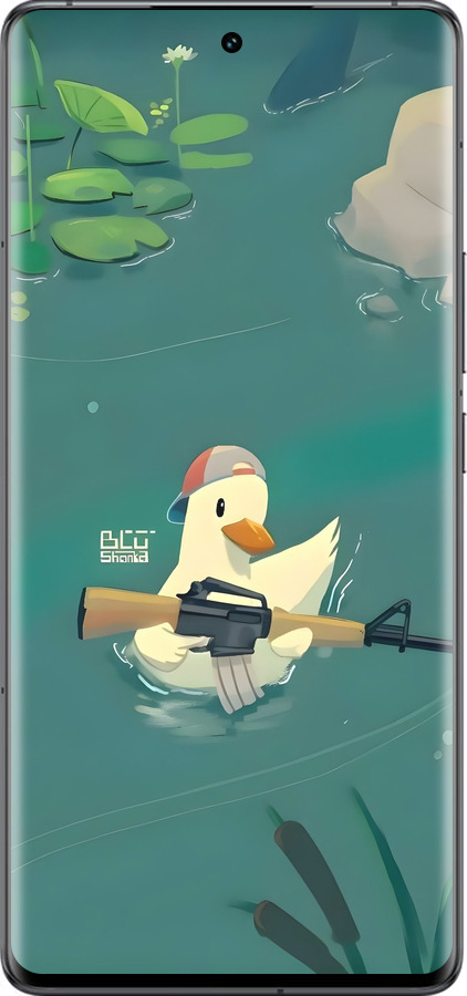 Силиконовый чехол Уточка с автоматом для Vivo IQOO 12 PRO - 6356u-3420 изображение 