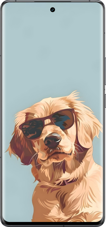 Силиконовый чехол Пес в очках для Vivo IQOO 12 PRO - 6381u-3420 изображение 