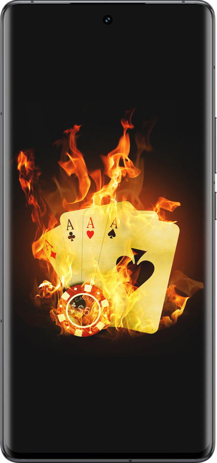 Силиконовый чехол Горящие карты для Vivo IQOO 12 PRO - 839u-3420 изображение 