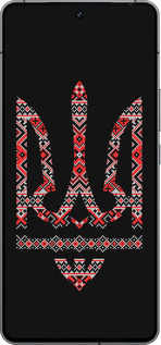 Силиконовый чехол Герб - вышиванка на черном фоне для Vivo iQOO 12 - 1196u-3433 изображение 
