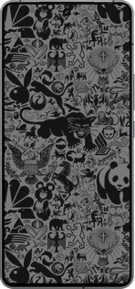 Силиконовый чехол Чёрно-серый стикер бомбинг для Vivo iQOO 12 - 2432u-3433 изображение 