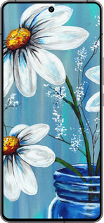 Силиконовый чехол Красивые арт-ромашки для Vivo iQOO 12 - 4031u-3433 изображение 