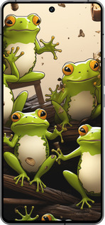 Силиконовый чехол Жабки для Vivo iQOO 12 - 5656u-3433 изображение 