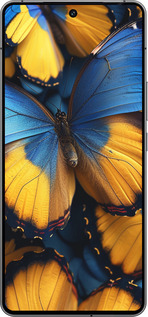 Силиконовый чехол Желто-голубые бабочки для Vivo iQOO 12 - 6046u-3433 изображение 