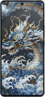 Силіконовий чехол Водяний дракон для Vivo iQOO 12 - 6113u-3433 изображение 