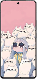 Силиконовый чехол Малышка с котами для Vivo iQOO 12 - 6295u-3433 изображение 