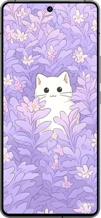 Силиконовый чехол Котик в цветах для Vivo iQOO 12 - 6390u-3433 изображение 