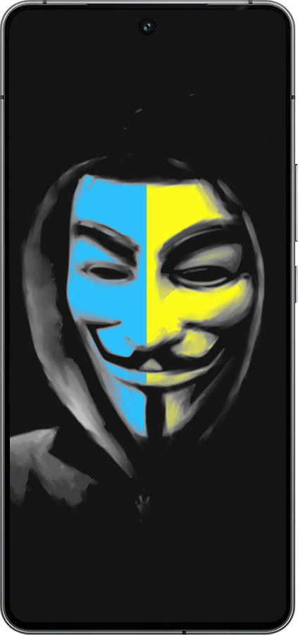 Силиконовый чехол Украинский анонимус для Vivo iQOO 12 - 1062u-3433 изображение 