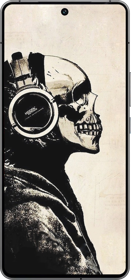 Силиконовый чехол Скелет-меломан v2 для Vivo iQOO 12 - 1200u-3433 изображение 