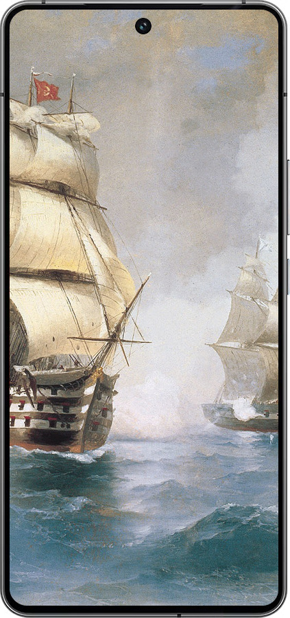 Силиконовый чехол Айвазовский. Корабли для Vivo iQOO 12 - 160u-3433 изображение 