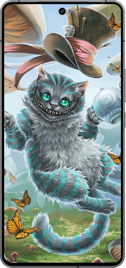 Силиконовый чехол Чеширский кот 2 для Vivo iQOO 12 - 3993u-3433 изображение 