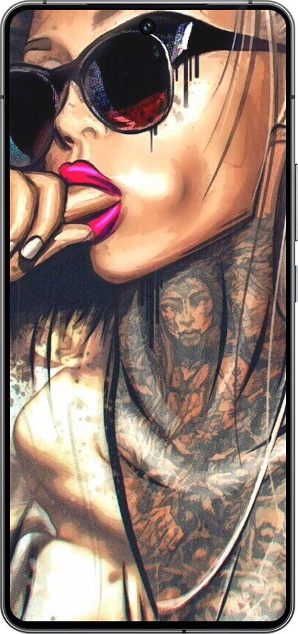 Силиконовый чехол Девушка в тату для Vivo iQOO 12 - 4001u-3433 изображение 