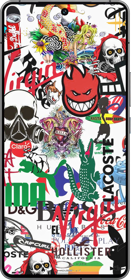 Силиконовый чехол Many different logos для Vivo iQOO 12 - 4022u-3433 изображение 