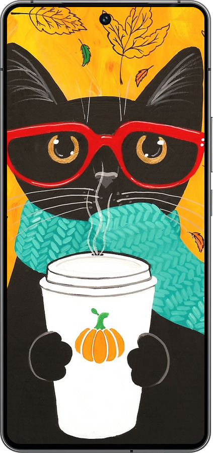 Силиконовый чехол Осенний кот для Vivo iQOO 12 - 4026u-3433 изображение 