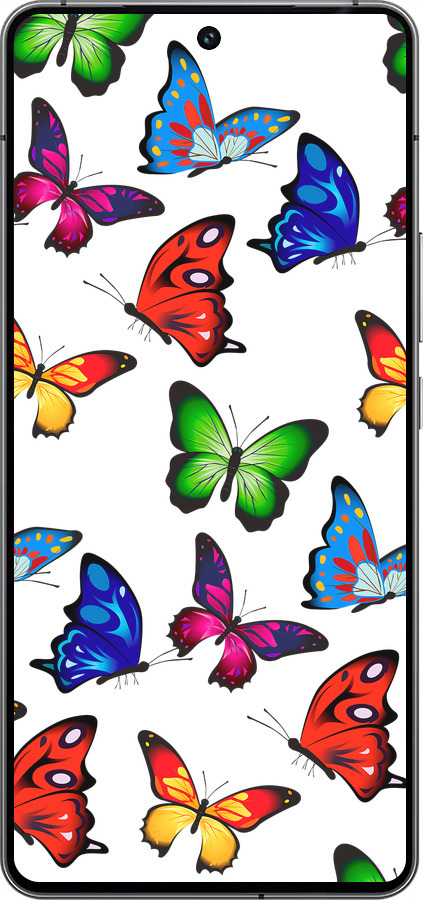 Силиконовый чехол Красочные мотыльки для Vivo iQOO 12 - 4761u-3433 изображение 