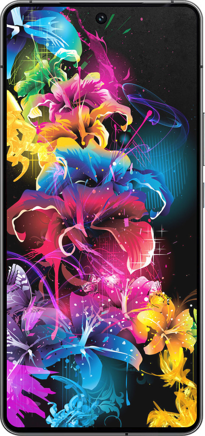 Силиконовый чехол Абстрактные цветы для Vivo iQOO 12 - 511u-3433 изображение 