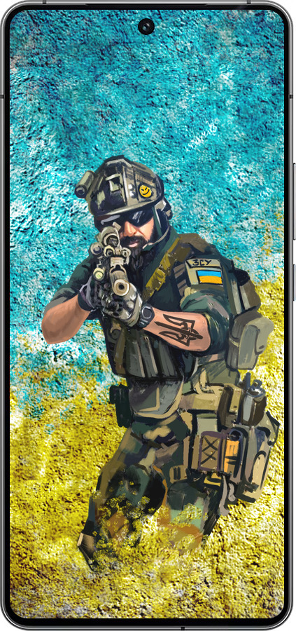 Силиконовый чехол Воин ЗСУ для Vivo iQOO 12 - 5311u-3433 изображение 