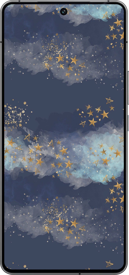 Силиконовый чехол Ночь золотые звезды для Vivo iQOO 12 - 5421u-3433 изображение 