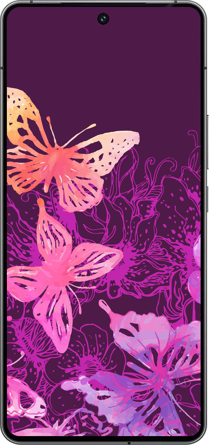 Силиконовый чехол Бабочки v2 для Vivo iQOO 12 - 5475u-3433 изображение 