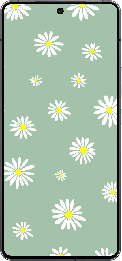 Силиконовый чехол Ромашки v4 для Vivo iQOO 12 - 5603u-3433 изображение 