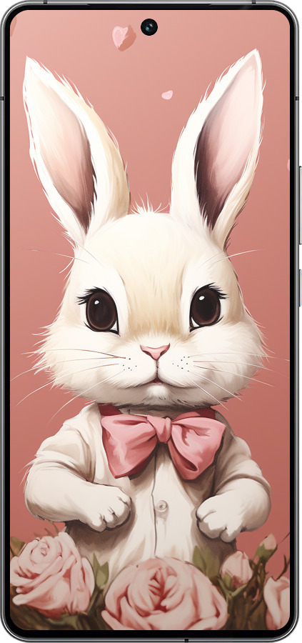 Силиконовый чехол Зайчик для Vivo iQOO 12 - 5669u-3433 изображение 