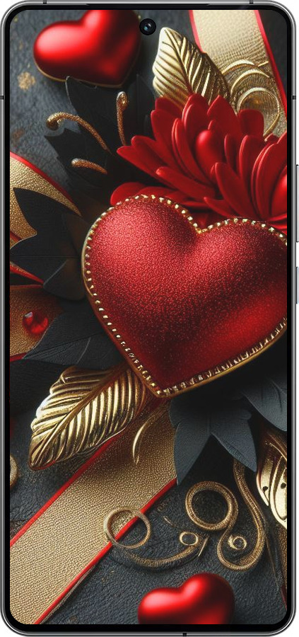 Силиконовый чехол Сердечки v2 для Vivo iQOO 12 - 5832u-3433 изображение 