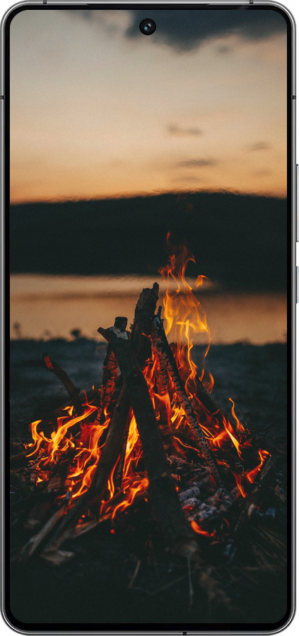 Силиконовый чехол Огонь для Vivo iQOO 12 - 6021u-3433 изображение 