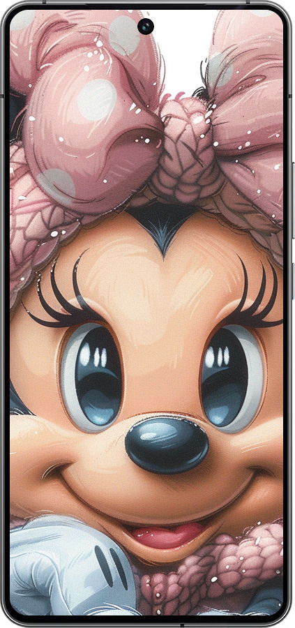 Силиконовый чехол Минни Маус с бантиком для Vivo iQOO 12 - 6055u-3433 изображение 