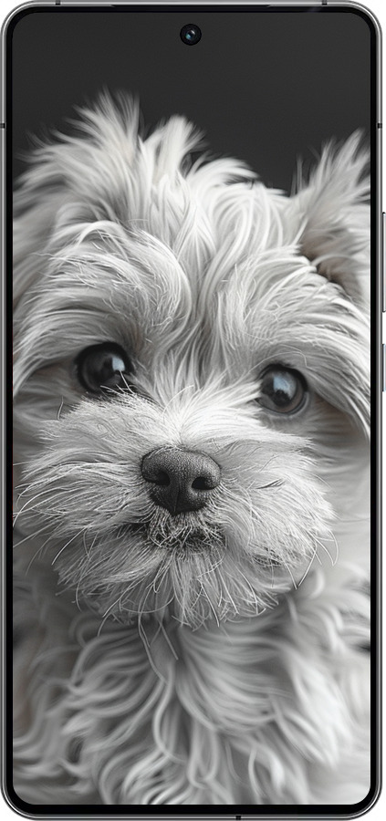 Силиконовый чехол Мальтипу на чорном фоне для Vivo iQOO 12 - 6156u-3433 изображение 