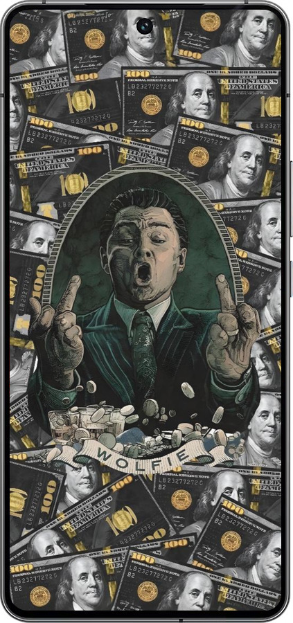 Силиконовый чехол Волк с валл стрит для Vivo iQOO 12 - 6287u-3433 изображение 