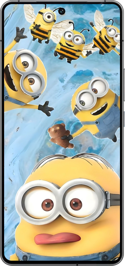 Силиконовый чехол Миньоны для Vivo iQOO 12 - 6386u-3433 изображение 