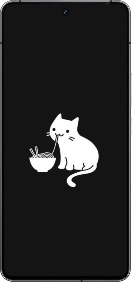 Силиконовый чехол С милым котом на черном фоне для Vivo iQOO 12 - 6528u-3433 изображение 