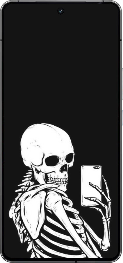 Силиконовый чехол Скелет делает Selfie для Vivo iQOO 12 - 6535u-3433 изображение 