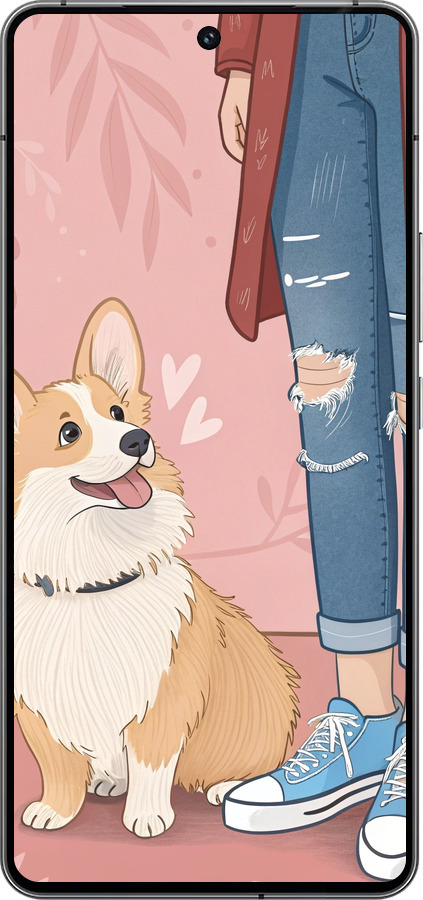 Силиконовый чехол Корги 3 для Vivo iQOO 12 - 6707u-3433 изображение 