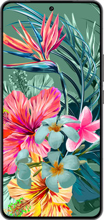 Силиконовый чехол Тропические цветы v1 для Vivo IQOO 13 - 4667u-3913 изображение 