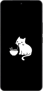 Силиконовый чехол С милым котом на черном фоне для Vivo IQOO 13 - 6528u-3913 изображение 