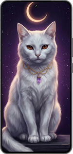 Силиконовый чехол Mystic White Cat Gothic Dark Purple Gold для Vivo IQOO 13 - 6805u-3913 изображение 