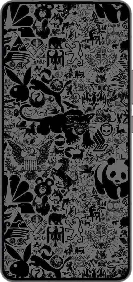 Силиконовый чехол Чёрно-серый стикер бомбинг для Vivo IQOO 13 - 2432u-3913 изображение 