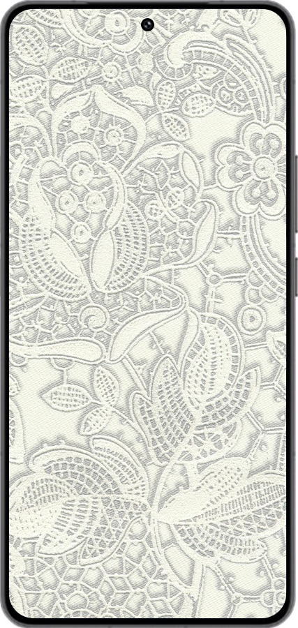 Силиконовый чехол Белое кружево для Vivo IQOO 13 - 4383u-3913 изображение 