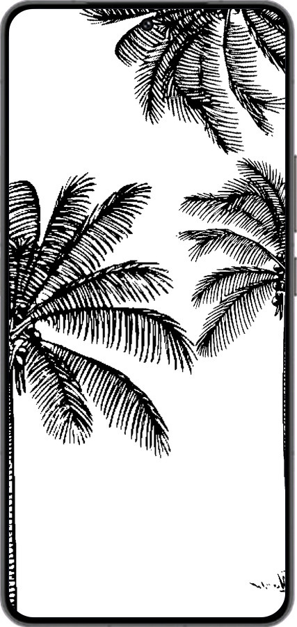Силиконовый чехол Пальмы1 для Vivo IQOO 13 - 4634u-3913 изображение 
