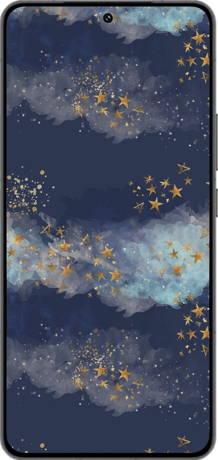 Силиконовый чехол Ночь золотые звезды для Vivo IQOO 13 - 5421u-3913 изображение 