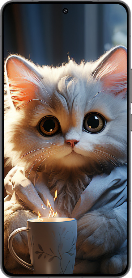 Силиконовый чехол White cat для Vivo IQOO 13 - 5646u-3913 изображение 