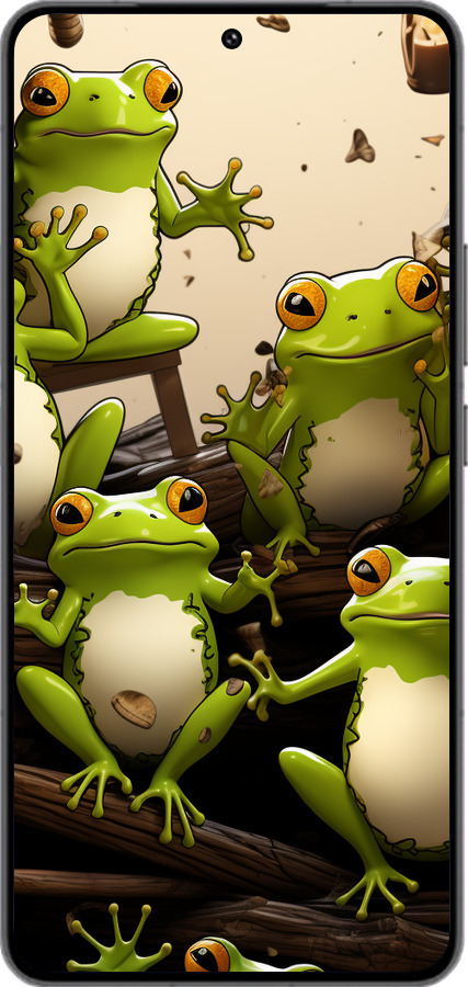 Силиконовый чехол Жабки для Vivo IQOO 13 - 5656u-3913 изображение 