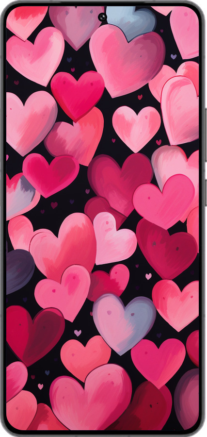 Силиконовый чехол Сердечки 4 для Vivo IQOO 13 - 5662u-3913 изображение 