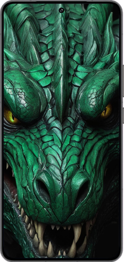 Силиконовый чехол Зелёный дракон v2 для Vivo IQOO 13 - 5817u-3913 изображение 