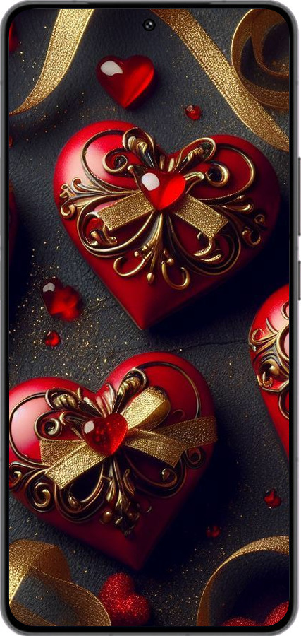 Силіконовий чехол Сердечки v4 для Vivo IQOO 13 - 5834u-3913 изображение 