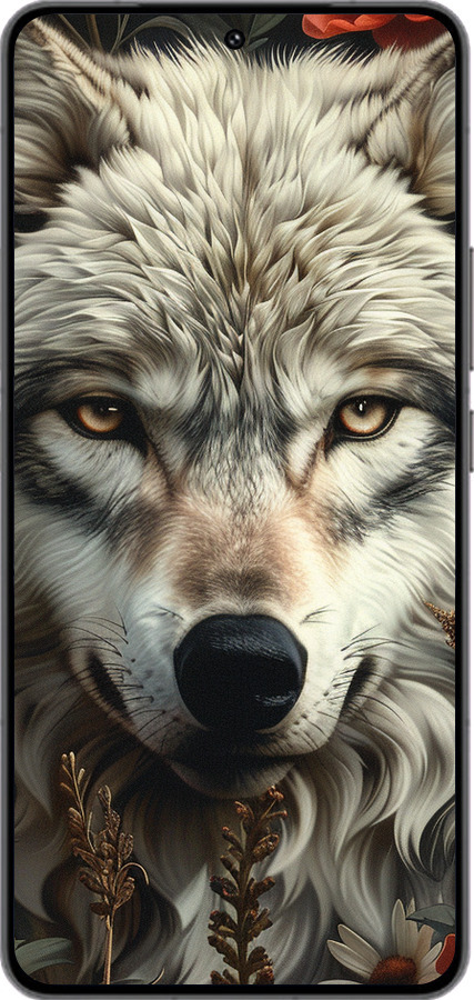 Силиконовый чехол Волчий взгляд для Vivo IQOO 13 - 6066u-3913 изображение 